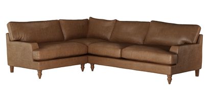 Isla Asym. Crn: LHF Loveseat w RHF 2.5 Seat in Tan Vintage Leather - sofa.com