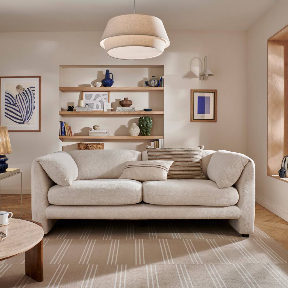 The Great Sofa Company Mabel 3-Seater Boucle Sofa in Cream