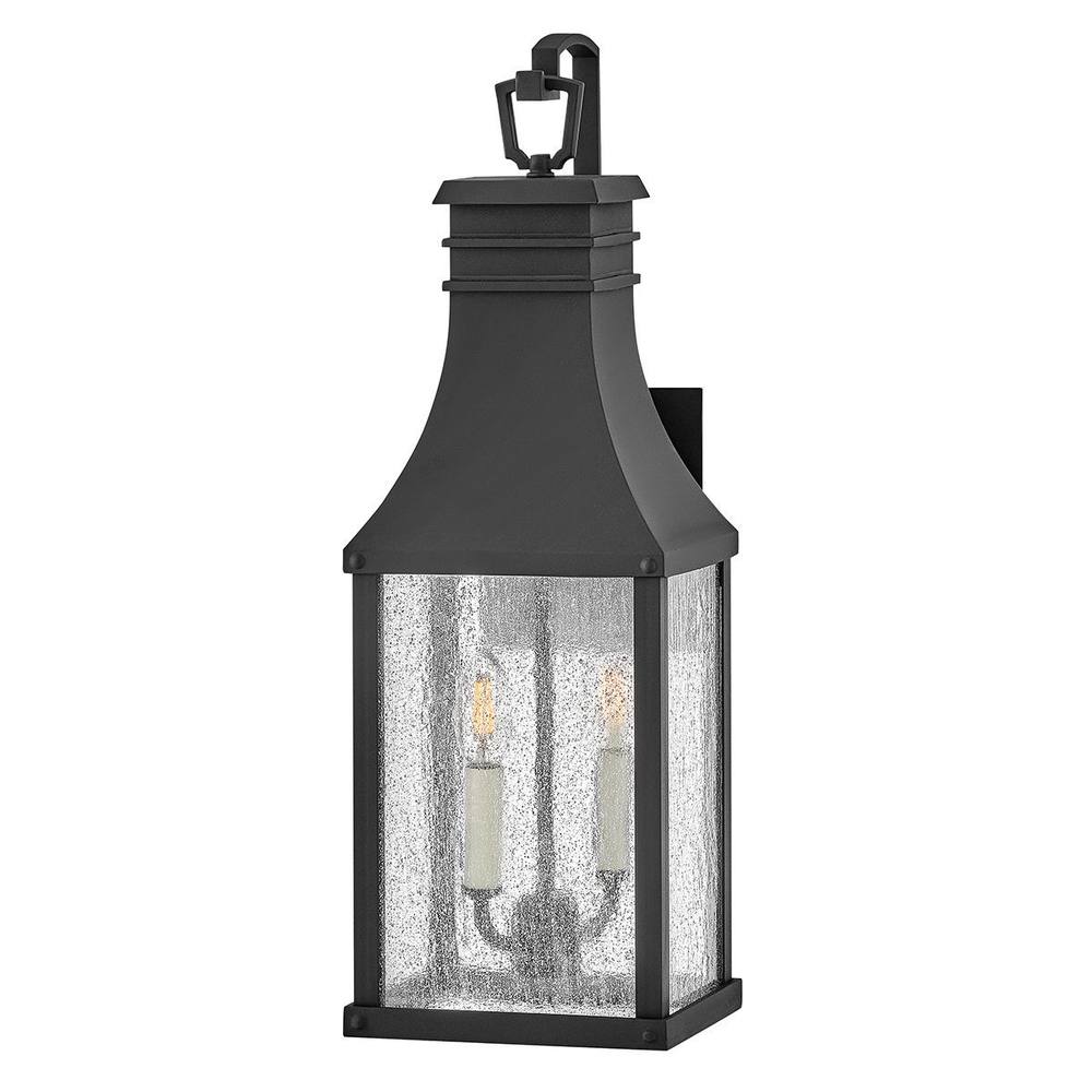 Netlighting Beacon Hill 2 Light Medium Outdoor Wall Lantern Museum Black IP44