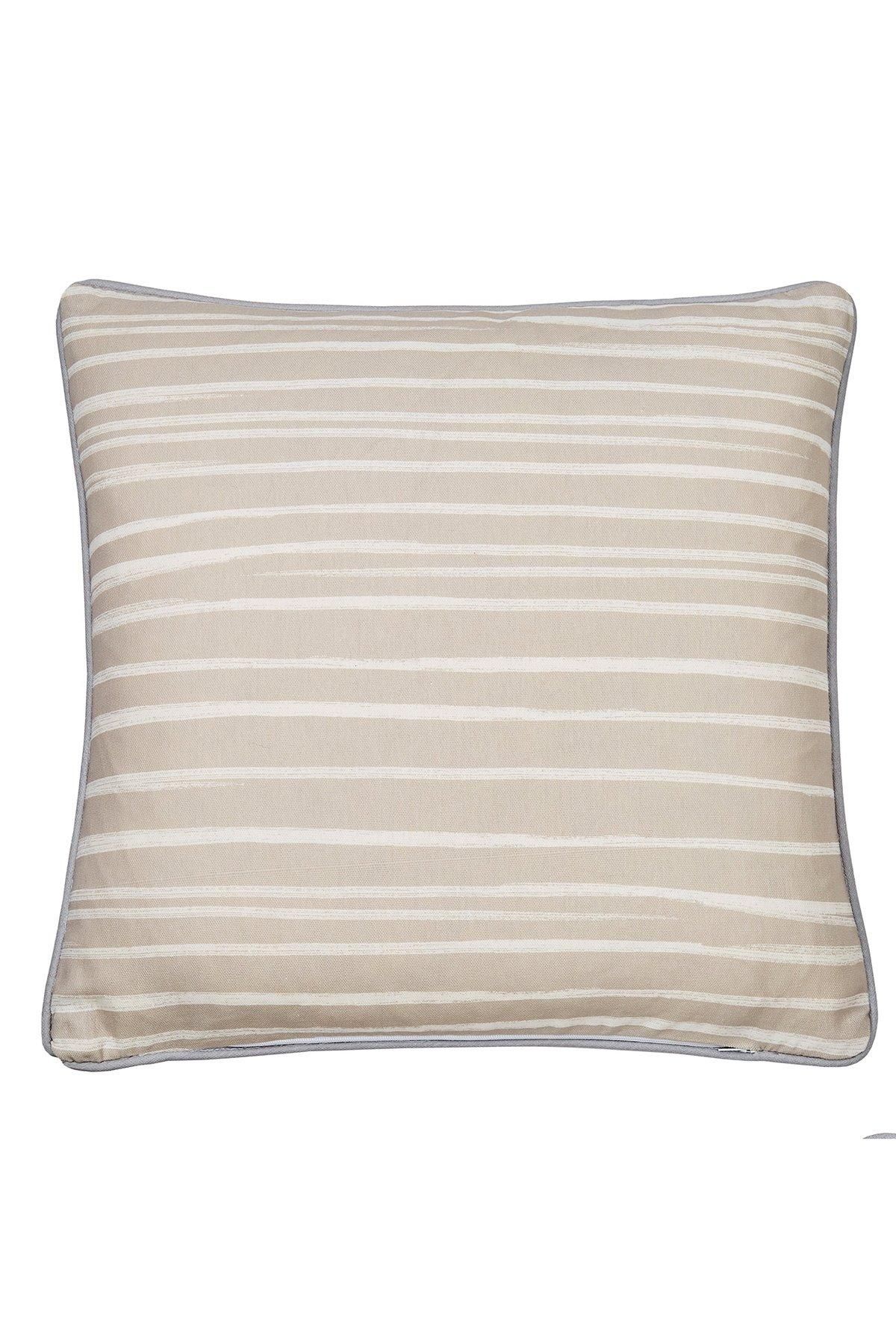 Fusion 'Beach Huts' Outdoor Water & UV Resistant Garden Filled Bench Cushion in Natural 4
