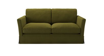 Otto 2 Seat Sofabed in Royal Fern Brushed Linen Cotton - sofa.com