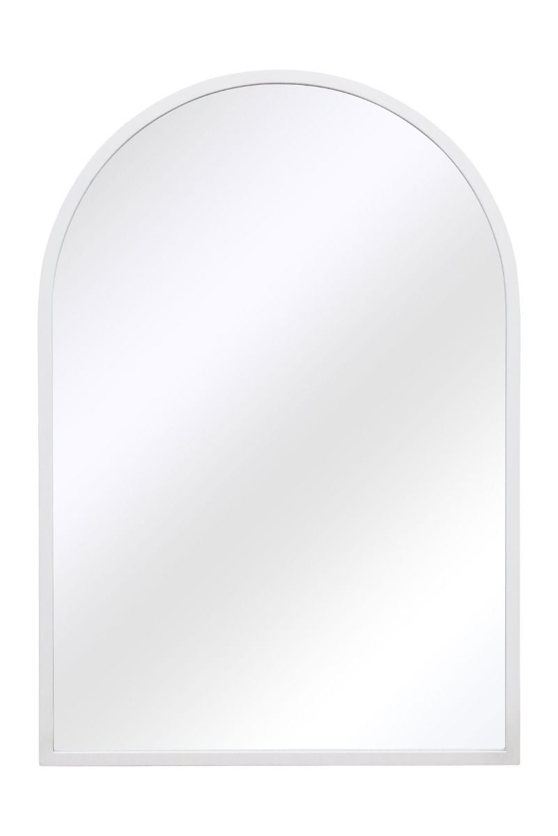 MirrorOutlet White Metal Framed Arched Garden Wall Mirror 39" X 27" (100CM X 70CM) 5