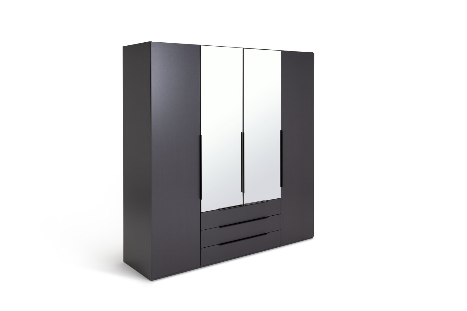 Argos Home Hallingford 4 Door 3 Drawer Wardrobe - Anthracite