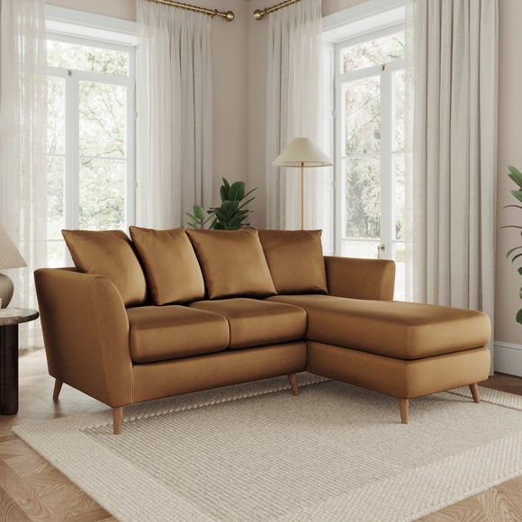 Bess Corner Chaise Sofa, Opulent Velvet