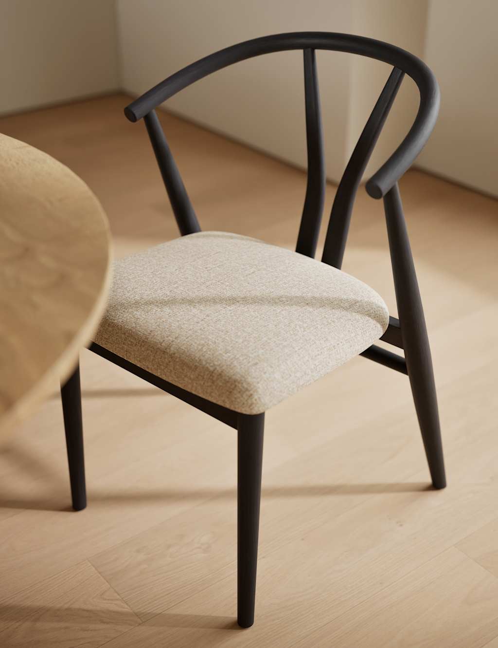 Gallery Direct Set of 2 Wishbone Dining Chairs Black Mix