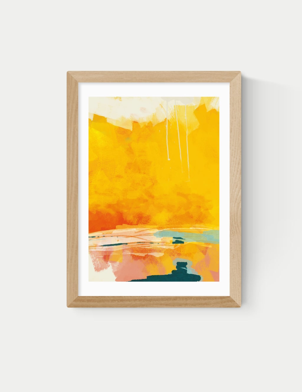 East End Prints Paysage Jaune Framed Art Natural