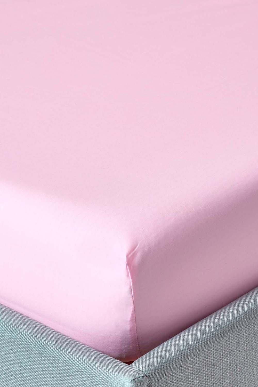 Homescapes Egyptian Cotton Fitted Sheet 12 inch 200 Thread Count in Pink