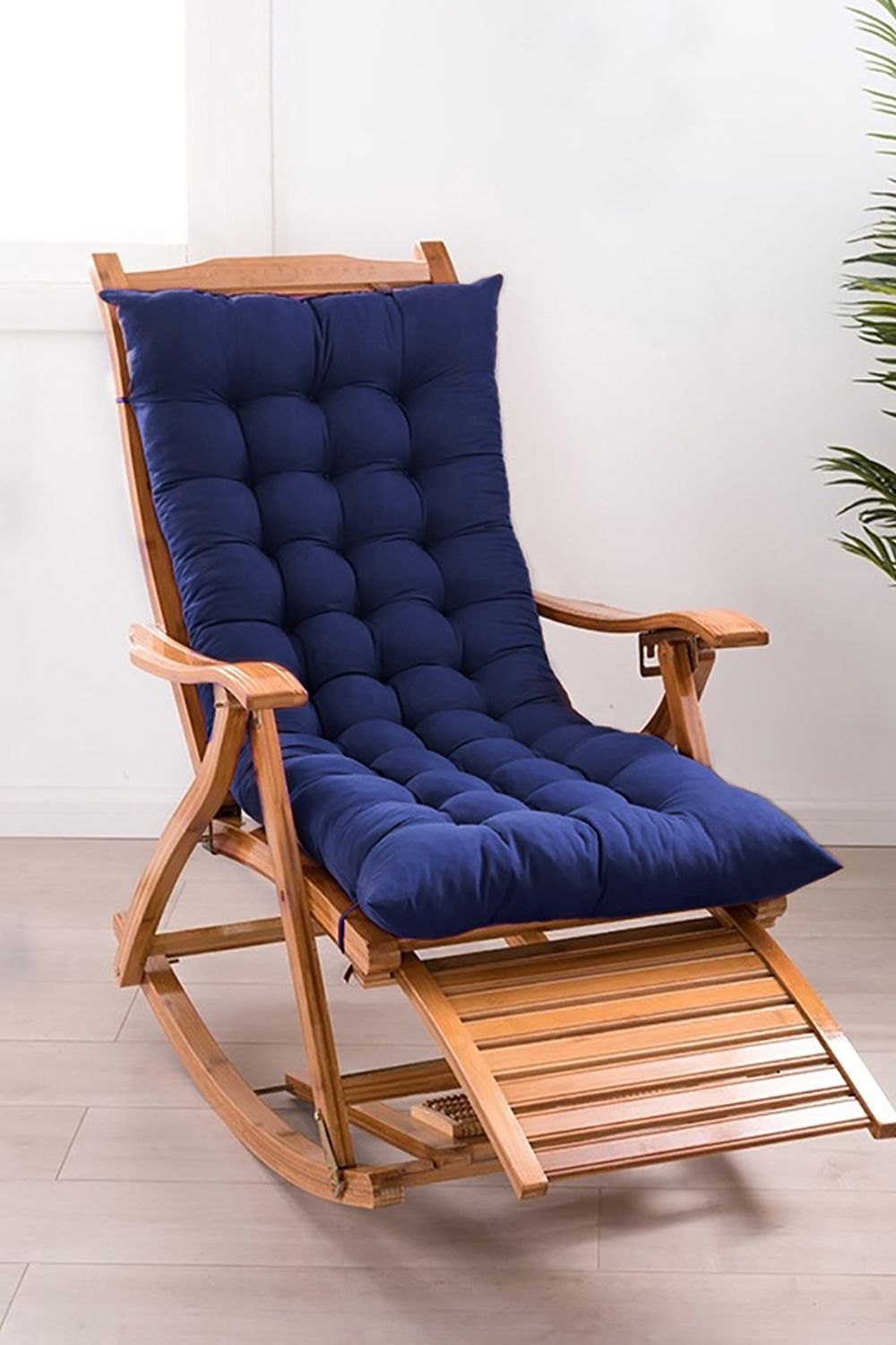 Living and Home 110cm x 40cm Thick Soft Comfortable Chaise Lounge Chair Cushion in Blue