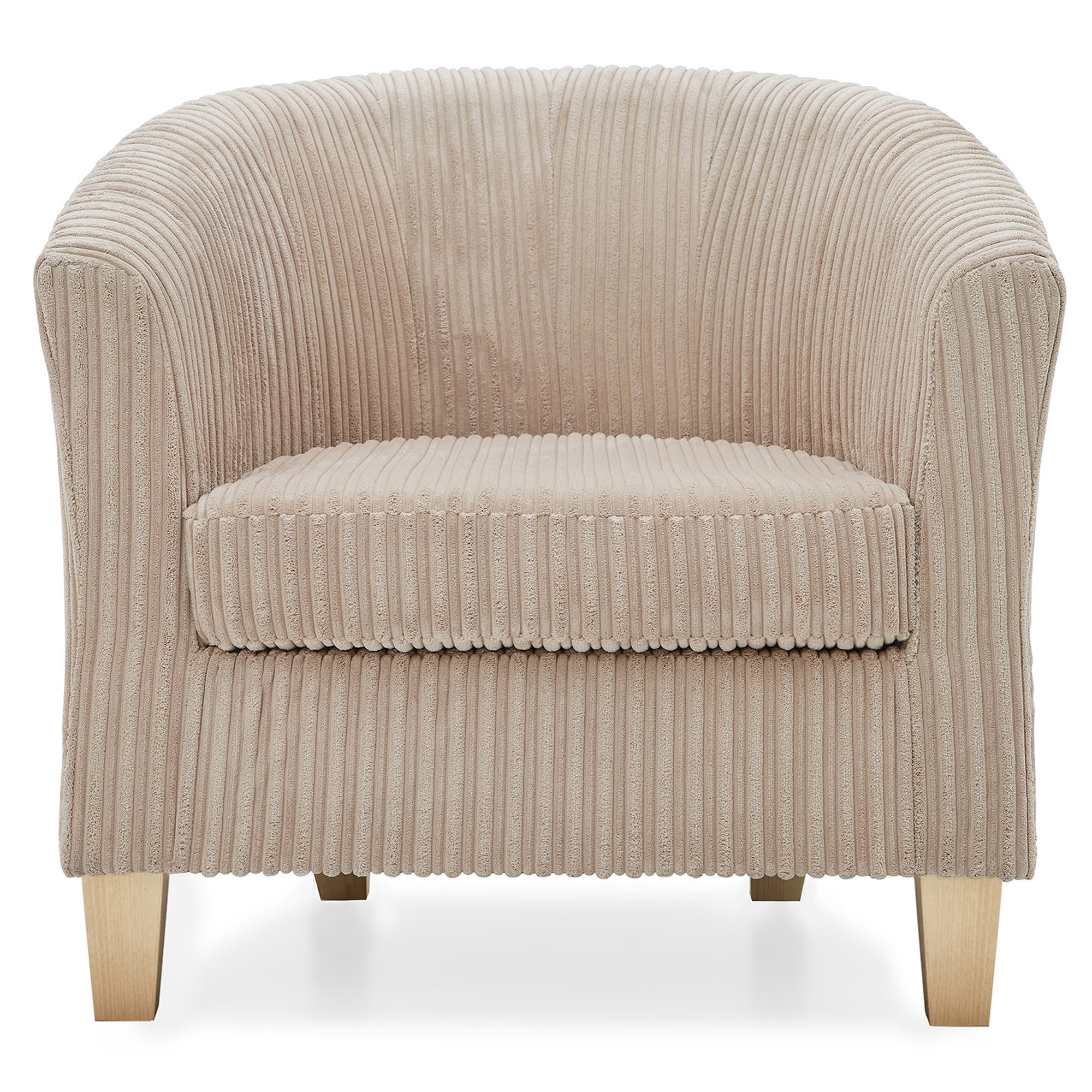 Melton Jumbo Cord Tub Chair - Mink Brown