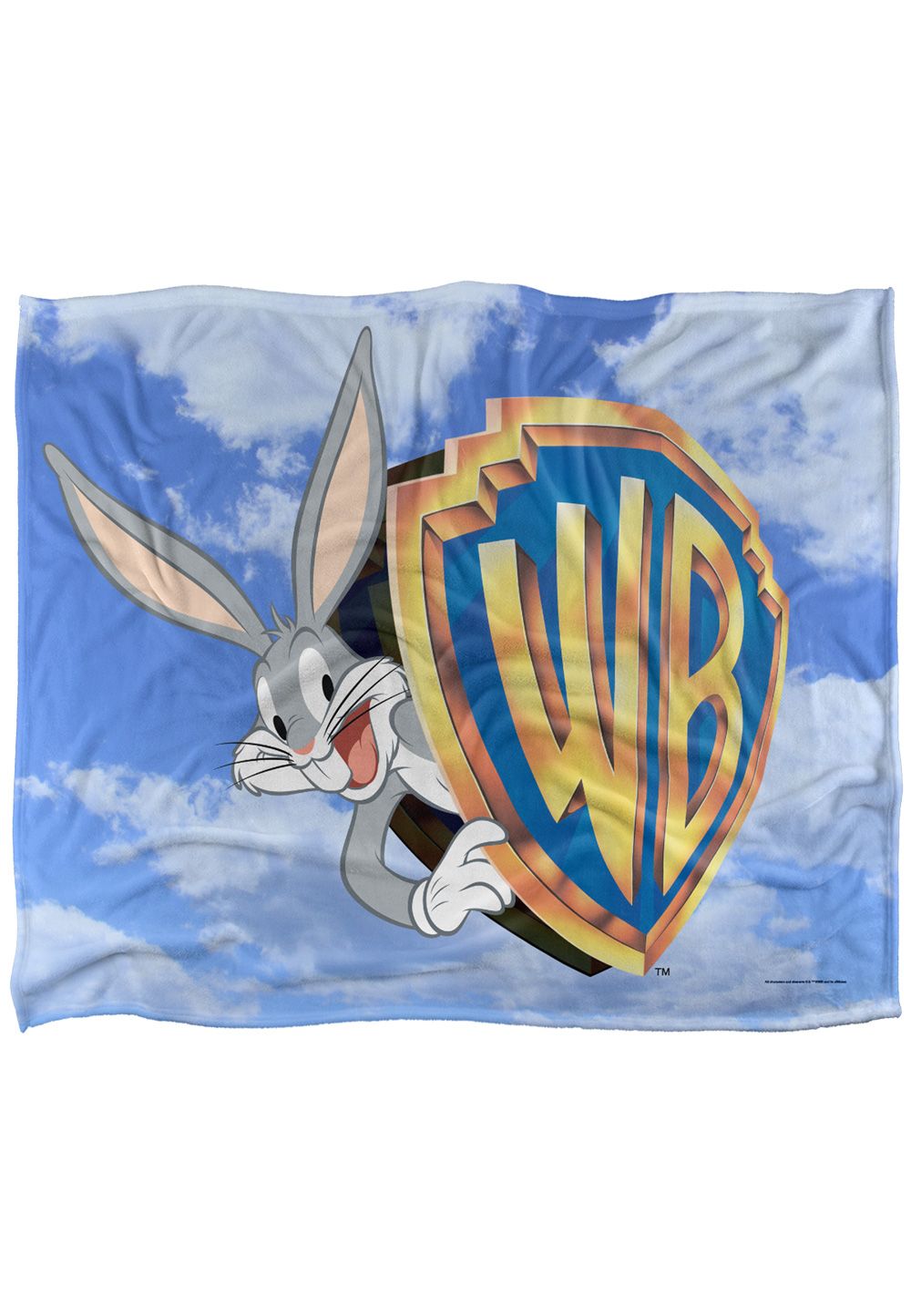Warner Bros. Bugs Bunny Wb Vault Logo Silky Touch Super Soft Throw Blanket 152 X 127 cm in White