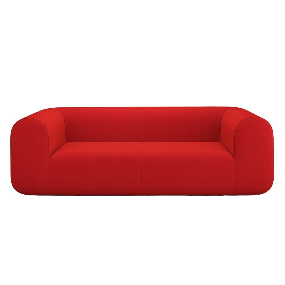 Tom Dixon Plump 2.5 Seater Sofa Config 1 Hero 0552 Black Legs 2