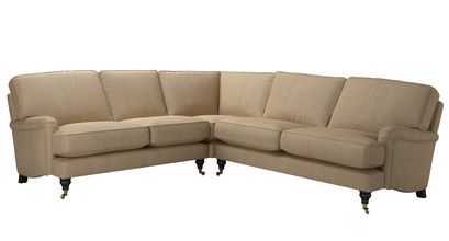 Bluebell Asym. Crn: LHF 2 Seat w RHF 2.5 Seat in Flax Pure Belgian Linen - sofa.com