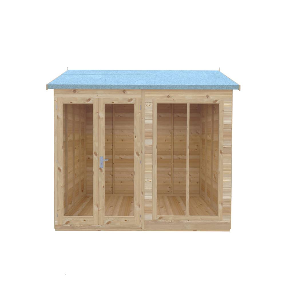 Shires Mayfield 8 x 8 Summerhouse - Wood - L239 x W238 x H229 cm in Light Brown