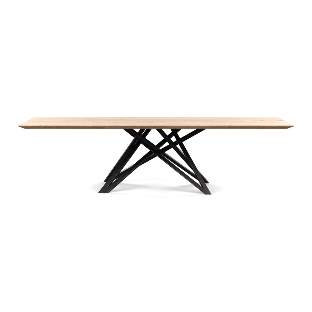 Heal's Vienna Dining Table 280x100cm White Oiled Oak Chamfered Edge Filled