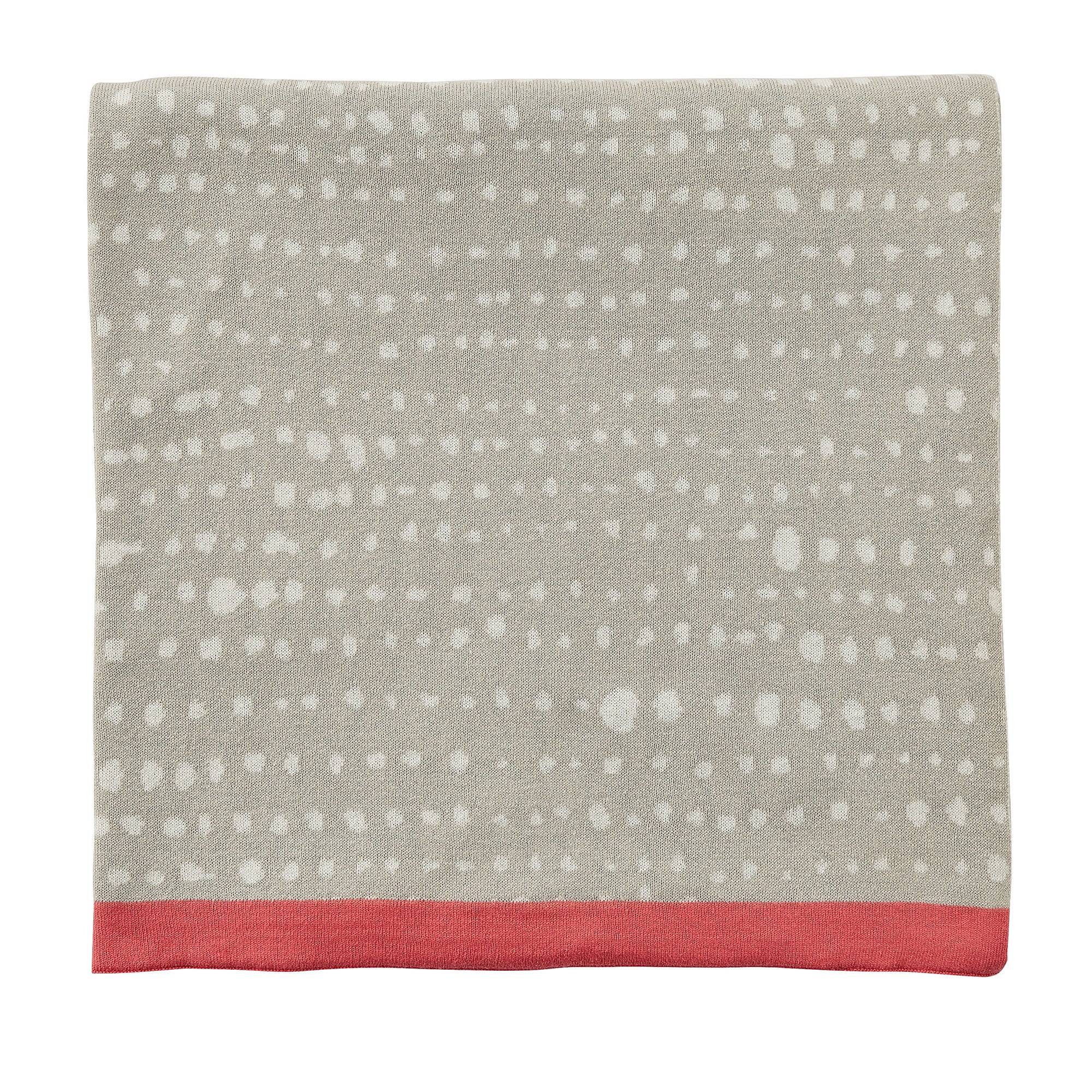 Clarissa Hulse Ginkgo Patchwork Soft Pink and Linen Patterned Throw Grey/White/Pink