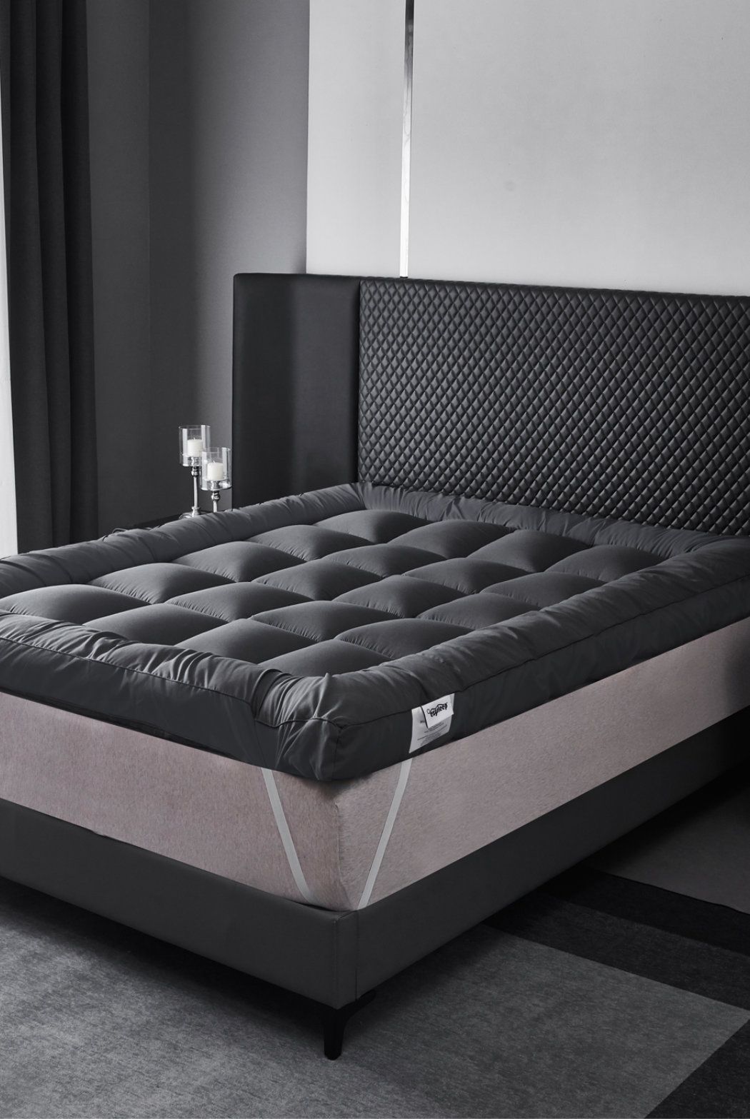 Ezysleep Grey 4 Inch Thick Super Soft Mattress Topper