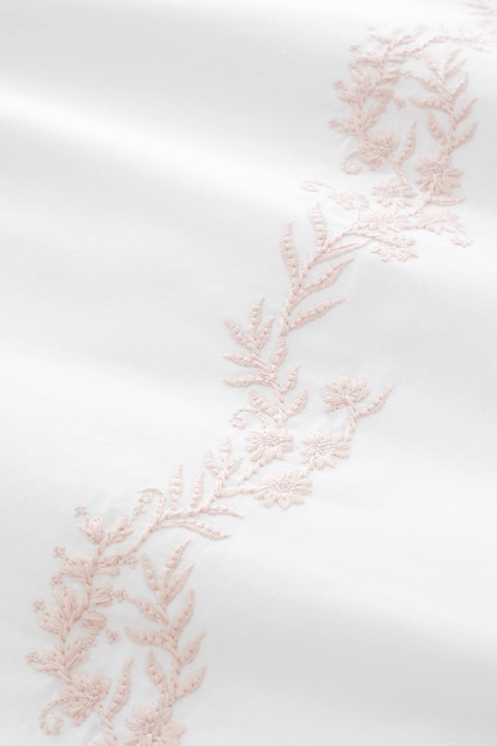 Bianca 'Camille Embroidered Floral' 200 Thread Count Cotton Duvet Cover Set in Pink 3