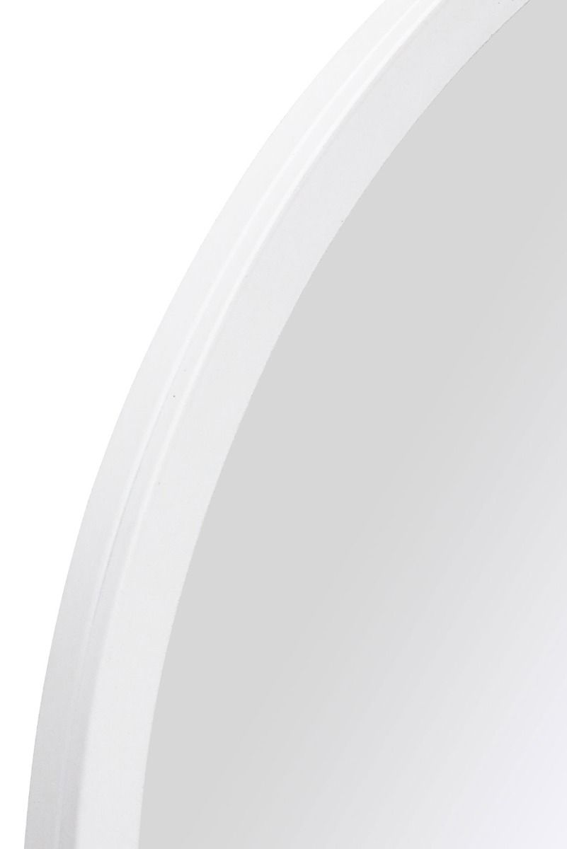 MirrorOutlet White Metal Framed Arched Wall Mirror 39" X 27" (100CM X 70CM) 4