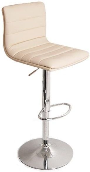 netfurniture Vista Breakfast Bar Stool Cream Height Adjustable