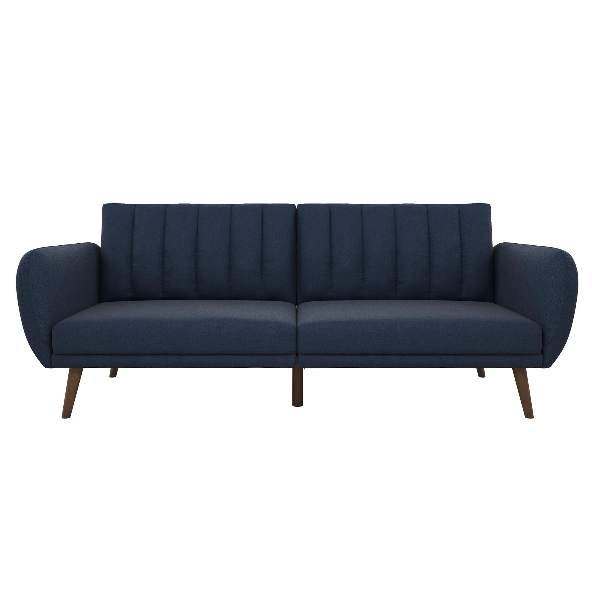 Brittany Linen Sofa Bed Navy Blue