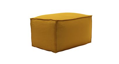 Isaac Small Rectangular Footstool in Mango Brushed Linen Cotton - sofa.com