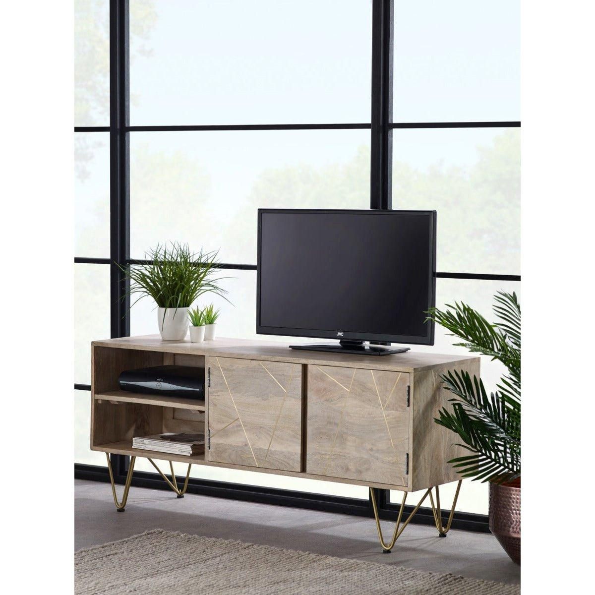 IH Design Plasma Media Unit Deiondre Light Mango in Brown