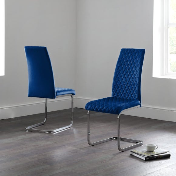 Calabria Set of 4 Dining Chairs, Velvet