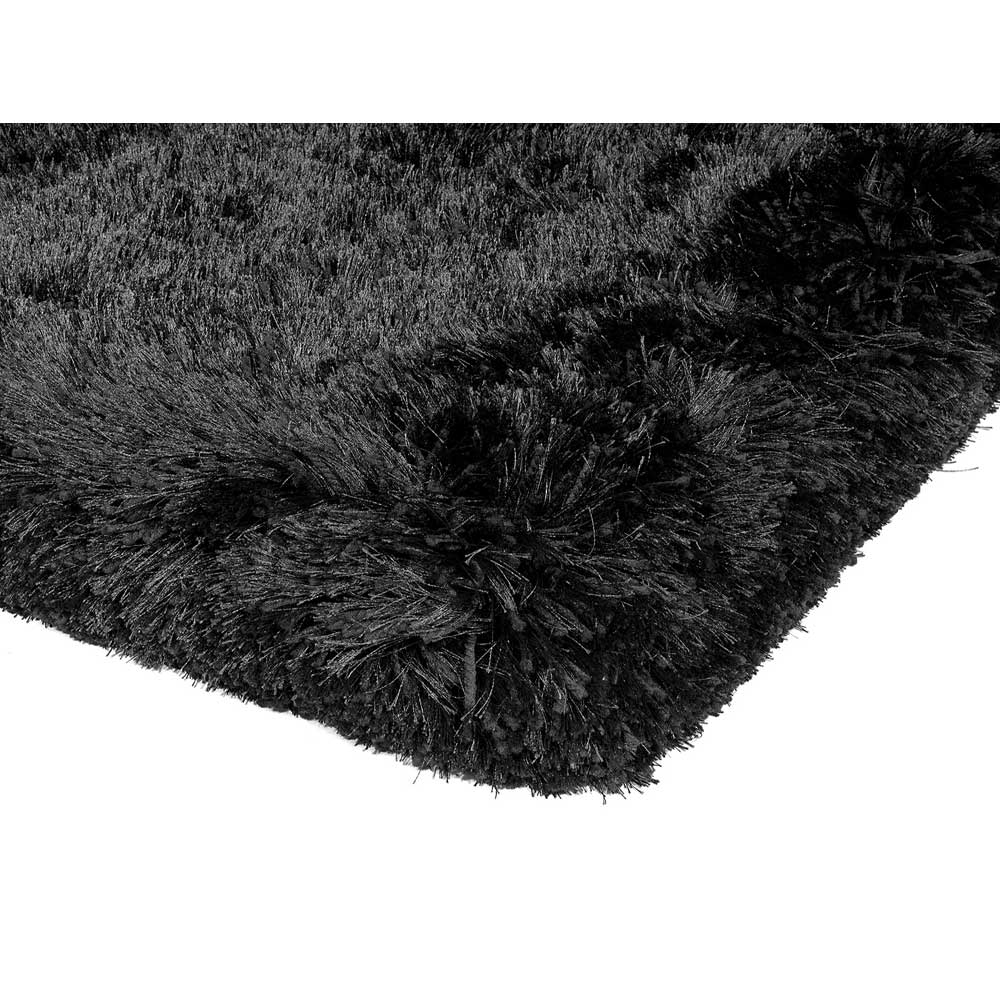 Plush Hand Woven Rug, Black