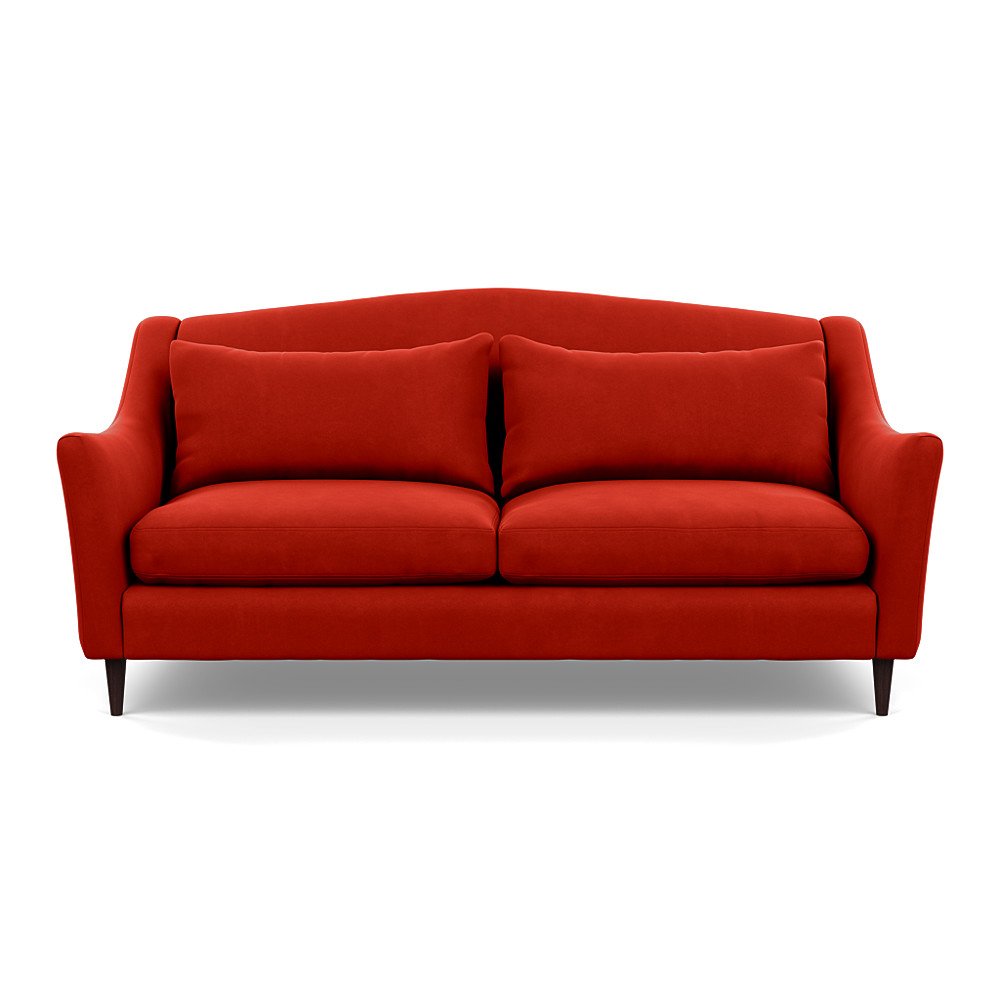 Heal's Somerset 3 Seater Sofa Varese Velvet Terracotta Dark Stain