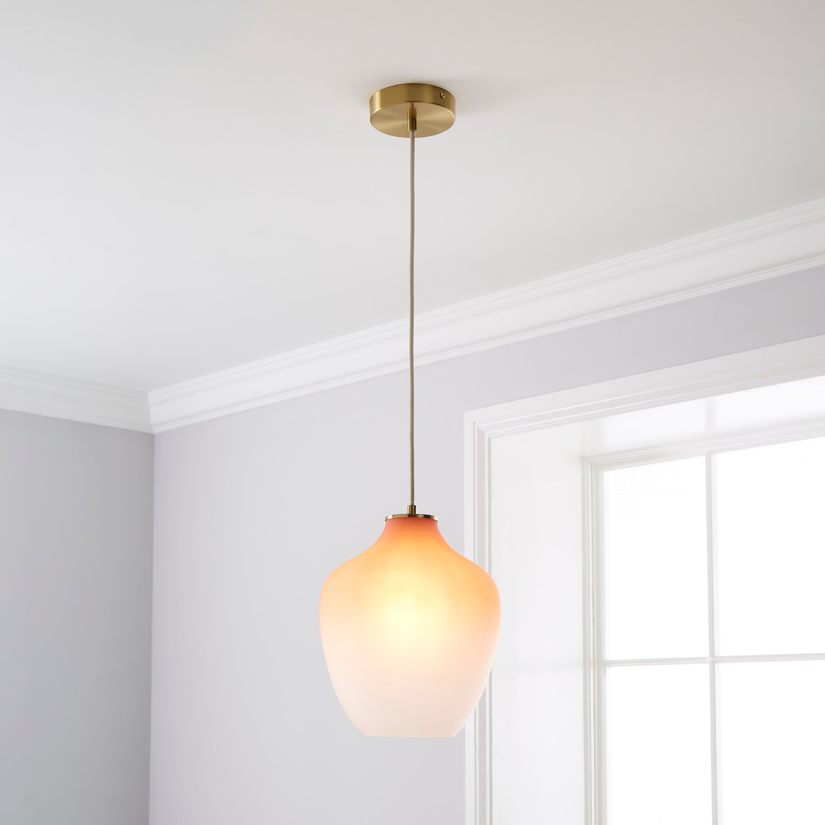 Juliet 1 Light Pendant Ceiling Fitting Pink