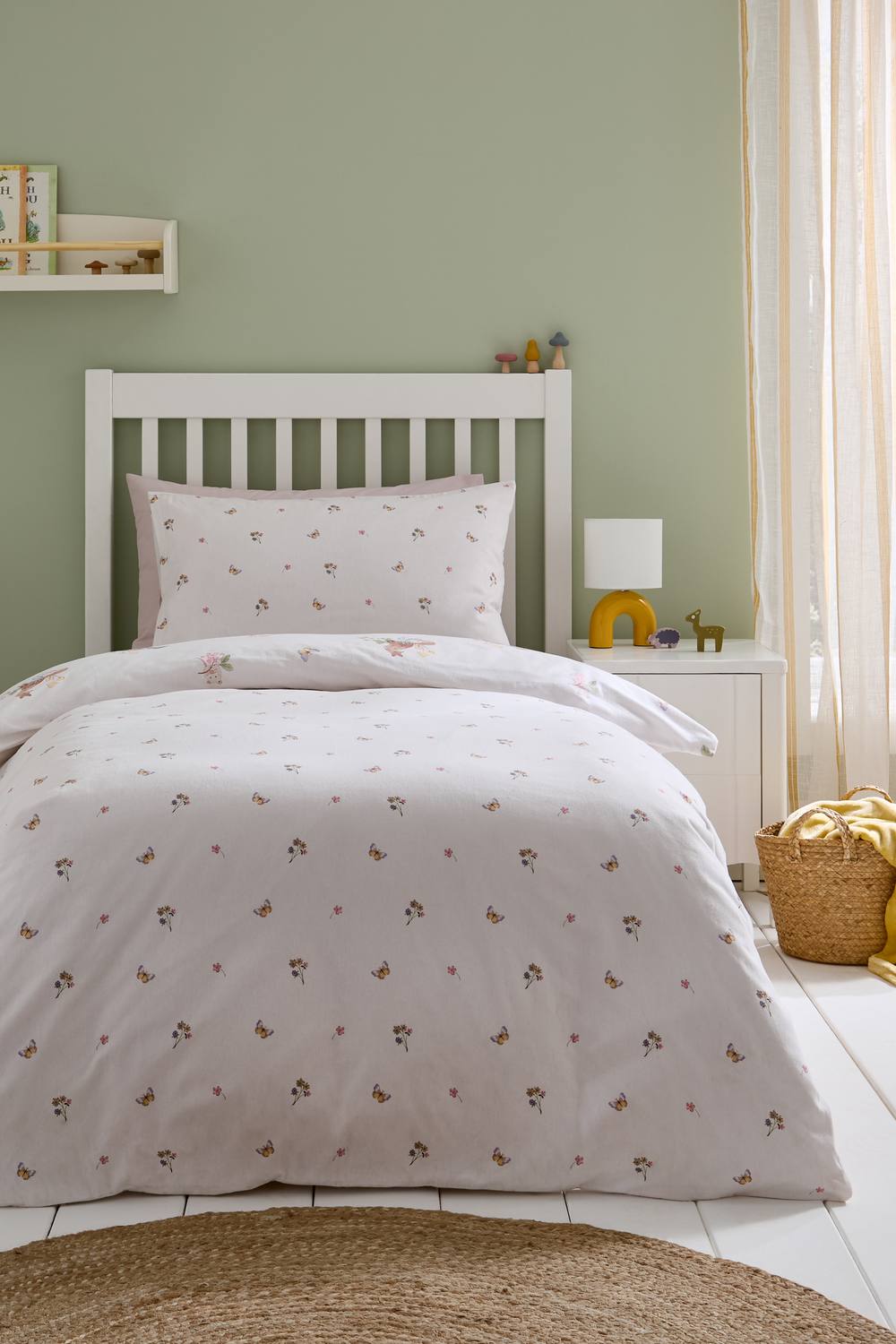 Catherine Lansfield Brushed Forest Friends Reversible Duvet Cover Set in Cream 2