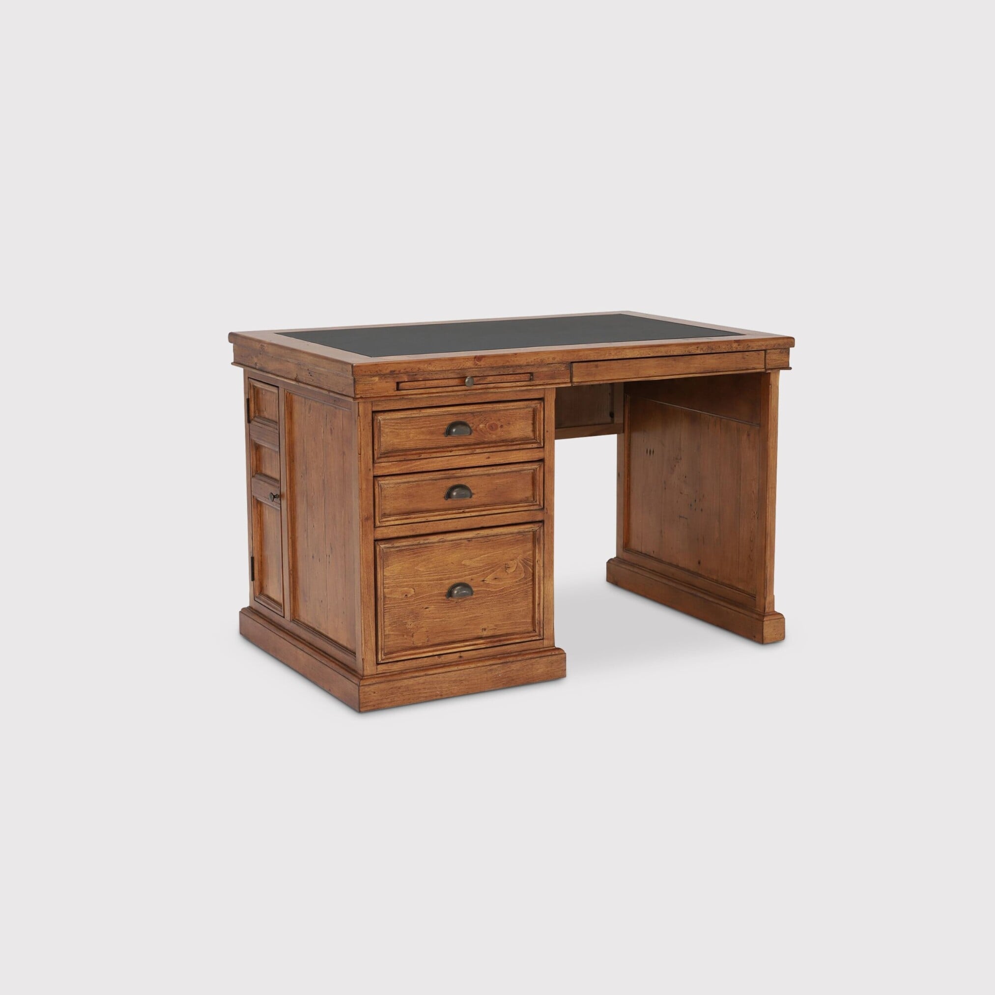 Villiers Single Pedestal Desk, Pine Wood | Barker & Stonehouse