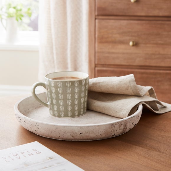 Round Concrete Tray