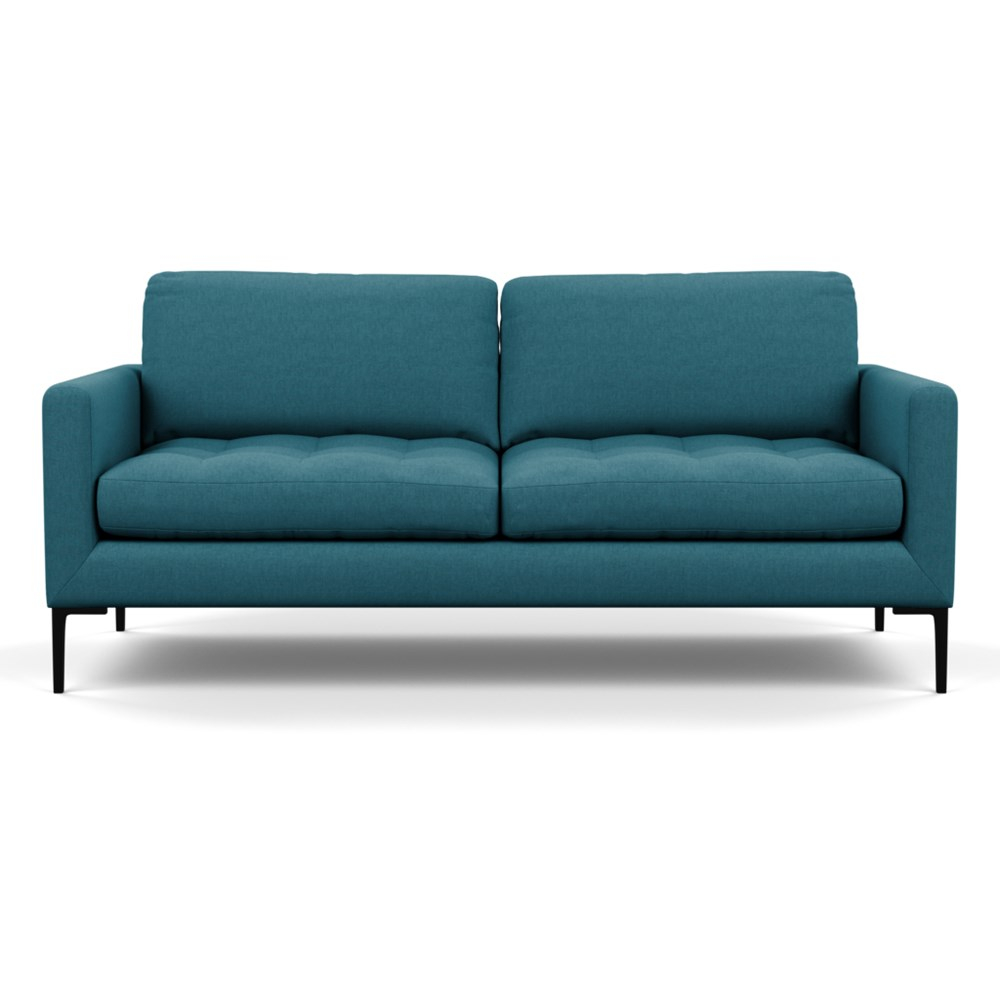 Heal's Eton 3 Seater Sofa Brushed Cotton Cadet Black Feet