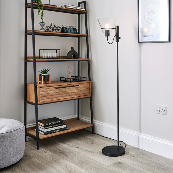 Valdez Industrial Uplighter Floor Lamp