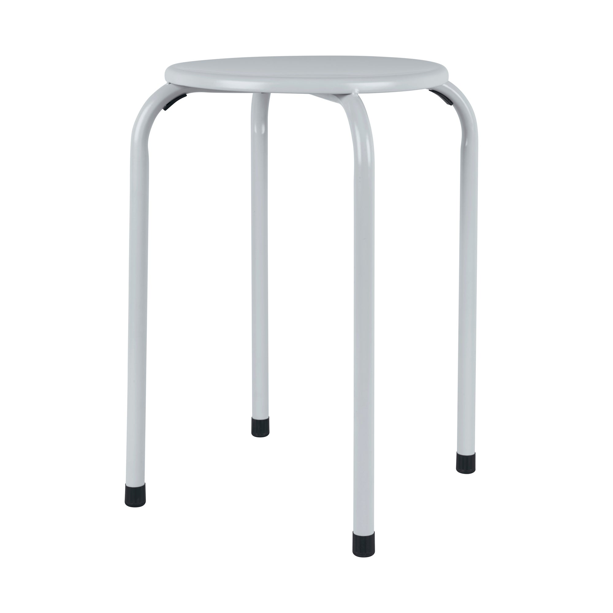 Adra Metal Stacking Stool Grey