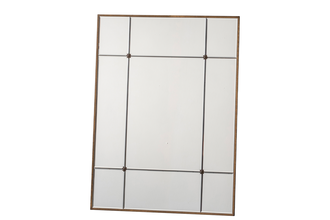 Carroll Small Rectangle Wall Mirror with Bronze Frame - sofa.com