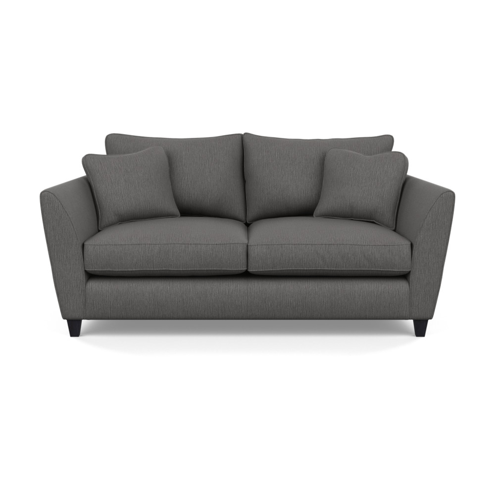 Heal's Torino 3 Seater Sofa Smart Linen Grey Black Feet