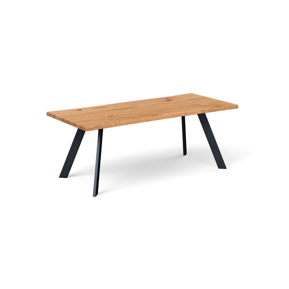 Heal's Madrid Table 280x100cm Natural Oak Natural Edge Not Filled