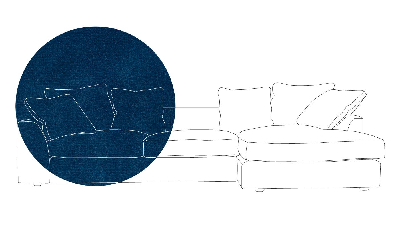 Heal's Cumulus Right Hand Facing Corner Sofa In Velvet