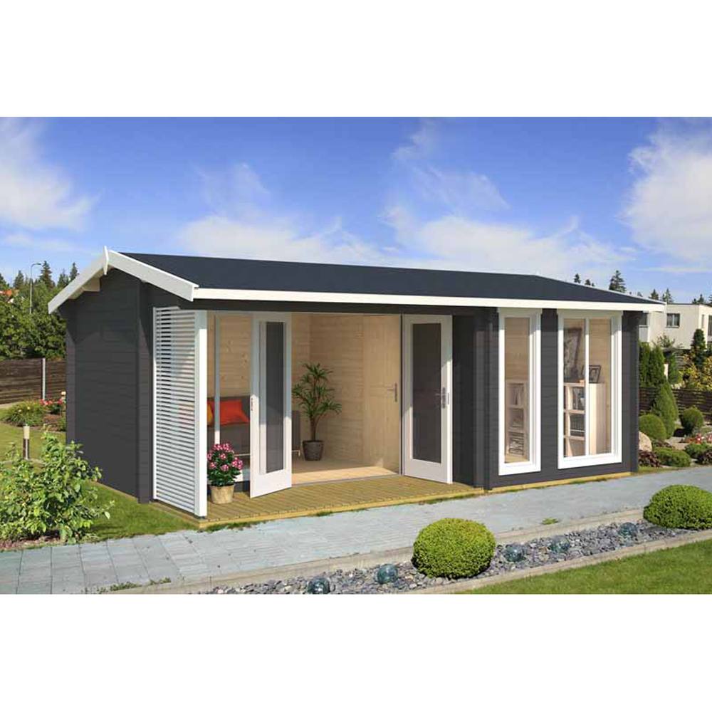 Lasita Maja Ltd Montrose 44-Log Cabin, Home Office - L615xW429.7xH250.8 cm in Light Tan 4