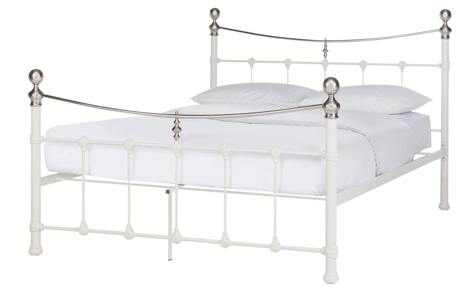 Argos Home Jayna Kingsize Metal Bed Frame - White