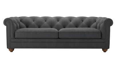 Patrick 3 Seat Sofabed in Charcoal Brushed Linen Cotton - sofa.com