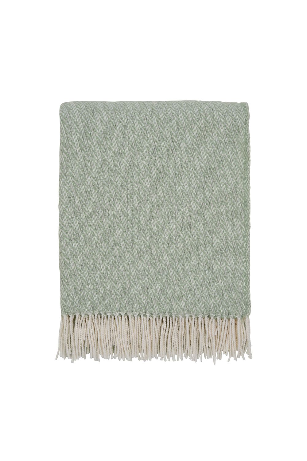 Murmur 'Cara' Wool Throw in Light Green