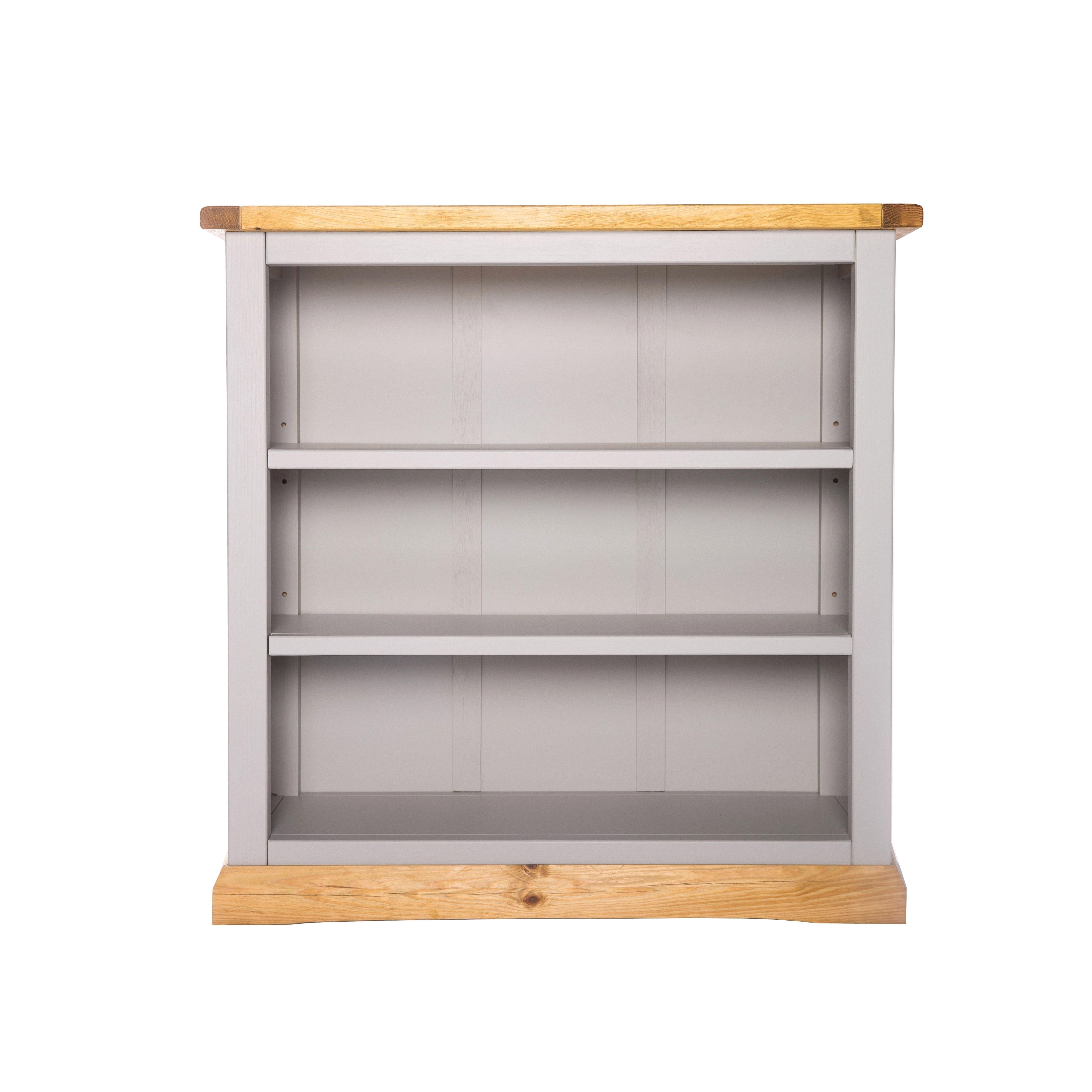 Cabinet Bits Bookcase with plinth 90x90x30cm in Light Grey