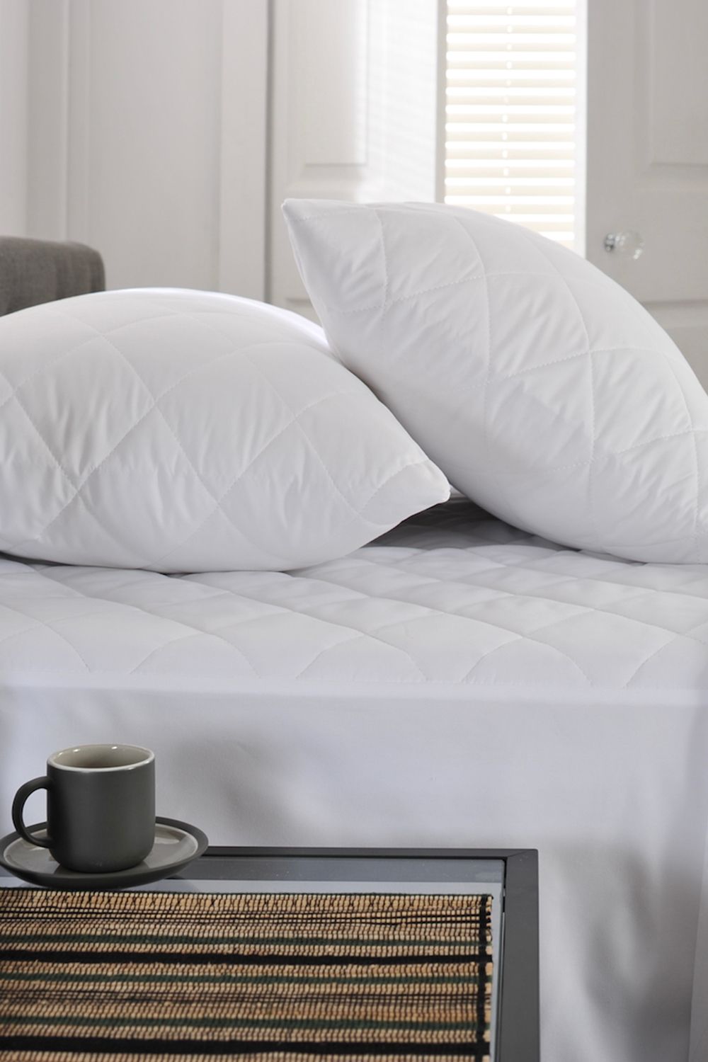 The Lyndon Company Easy Wash Quilted Mattress Protector | Deyongs 1846 in White