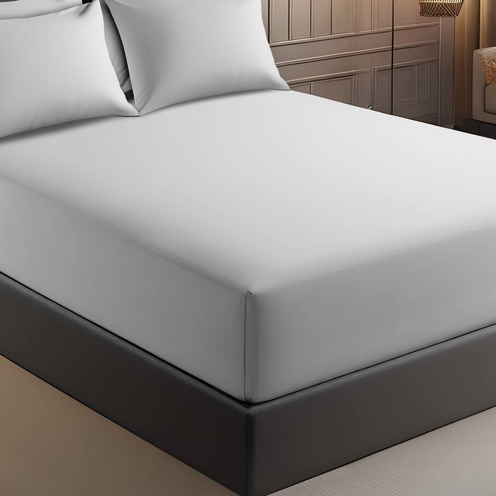 Grace Premium Microfiber 40cm Extra Deep Pocket Fitted Sheets in Light Grey