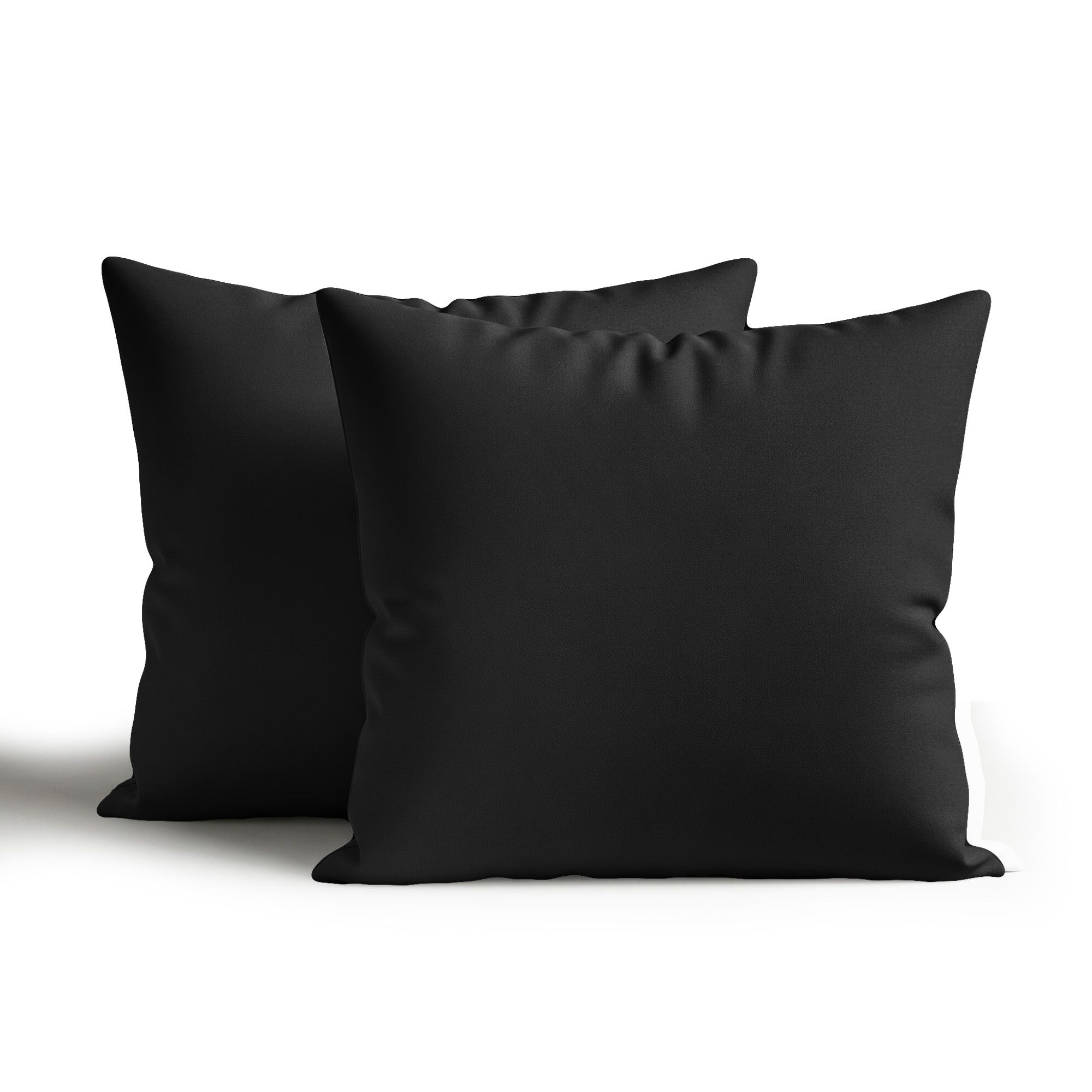 Snug City Waterproof Outdoor Garden Patio Cushion Cover & Inner Square Pack Of 2 in Black