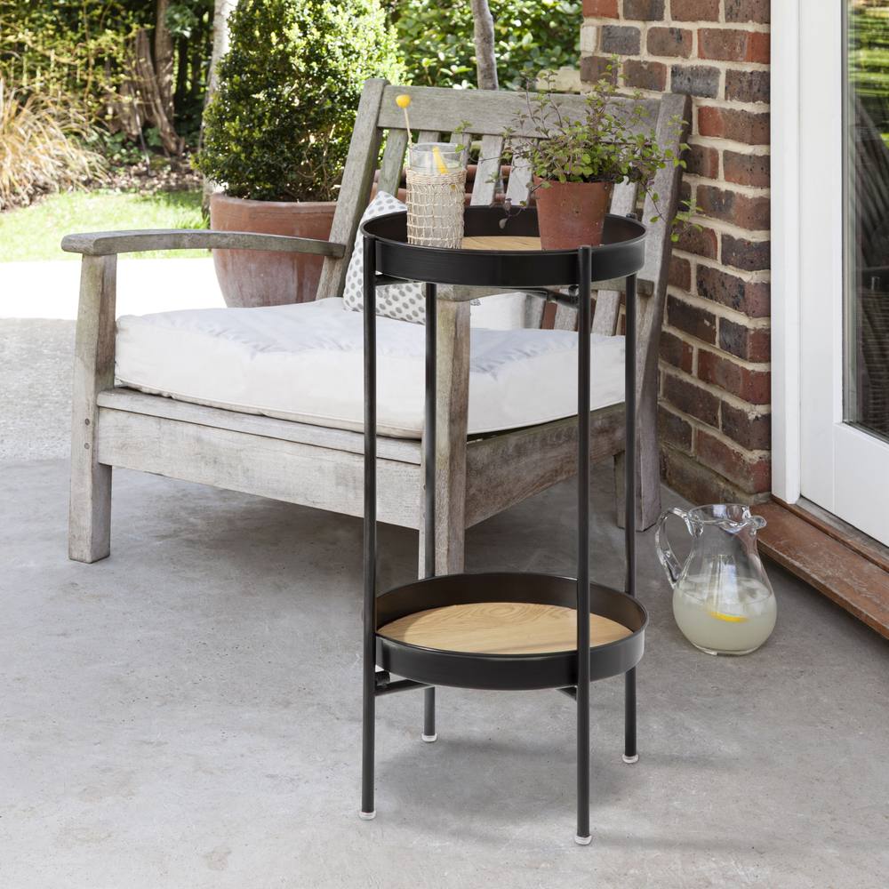 Nöa and Nani Solna Garden Patio Occasional Side Table in Black