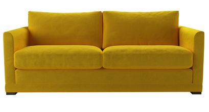 Aissa 3 Seat Sofa Bed in Canary Cotton Matt Velvet - sofa.com